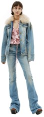 Blumarine Jeans jacket with fur 214910